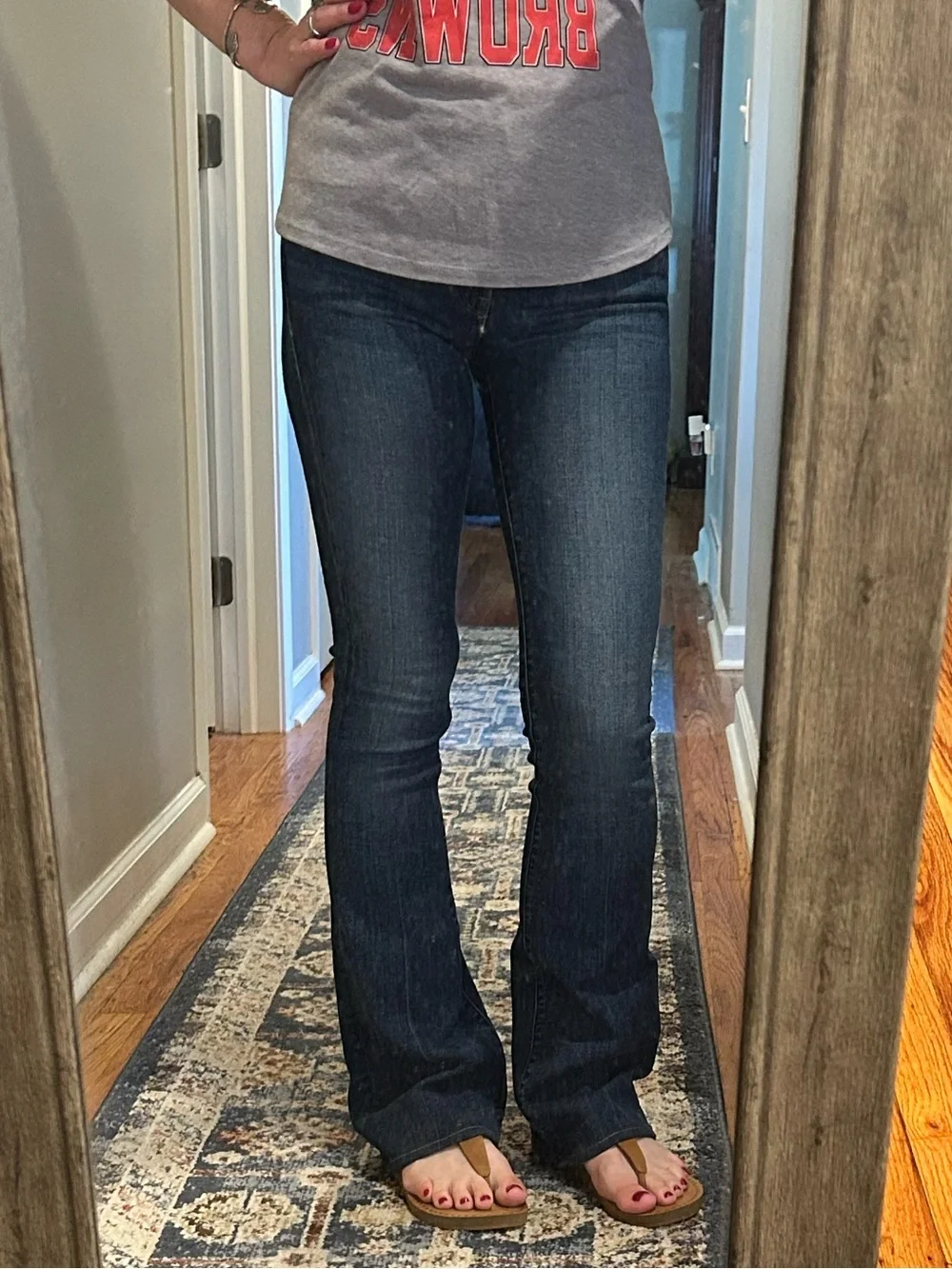 MOTHER The Slacker Mid Rise Flare Stretch Jeans in Spellbound in Seattle - Picture 2 of 15